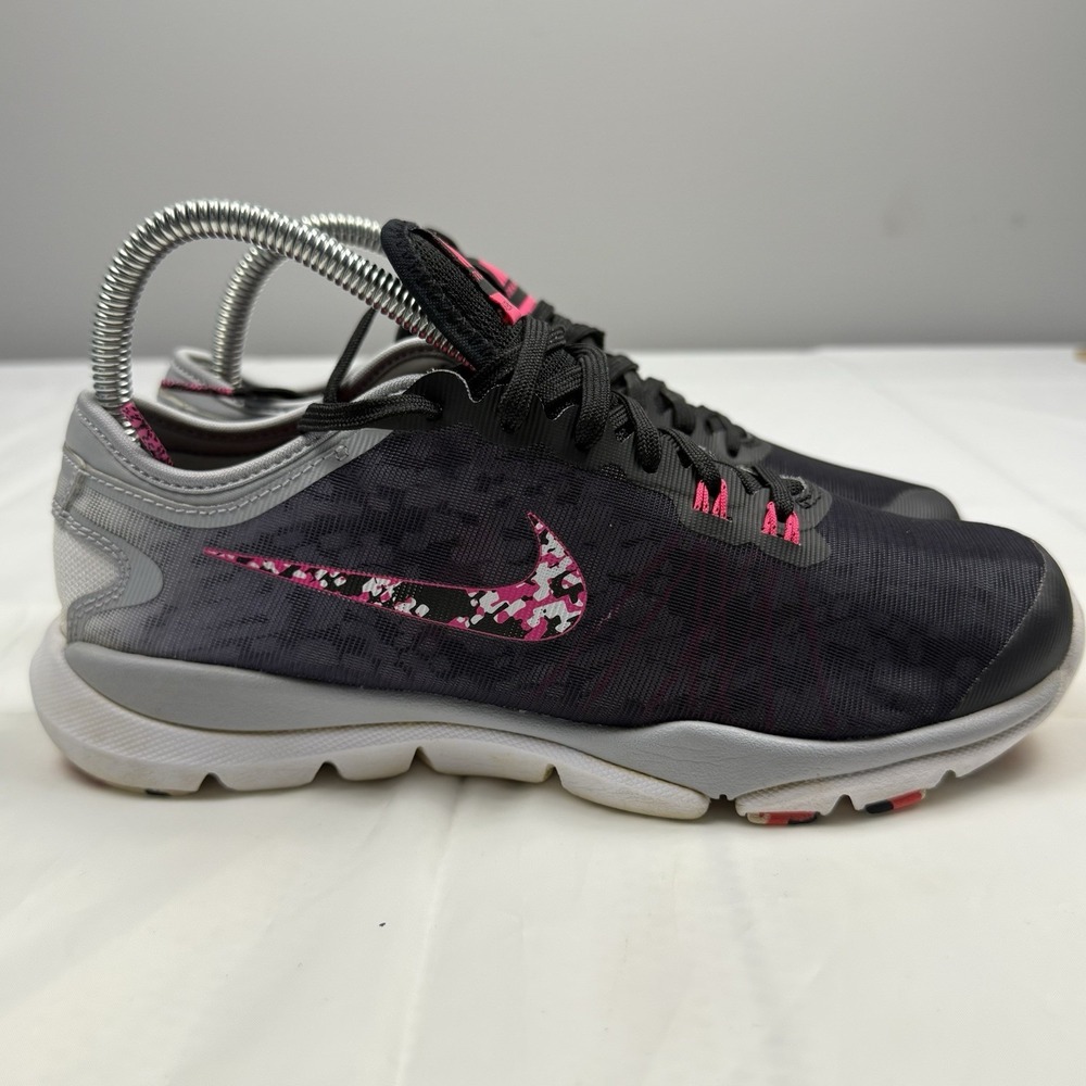 Nike Flex Supreme TR4 819027 Black Grey Running Shoes Womens Size 7.5